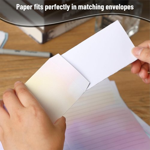 Mr. Pen Stationery Set - 30 Letter Writing Papers with 18 Envelopes | Cute 8.18 x 5.5 Inch Design