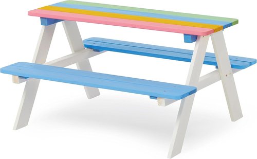 BTExpert Kids Picnic Table Set - Wooden Activity Table with Chairs for Outdoor Fun | Durable Design