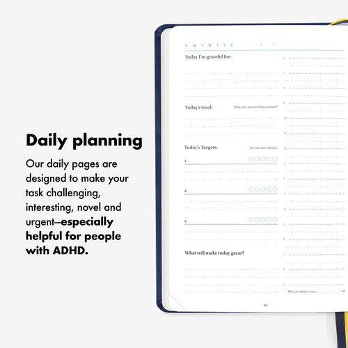 BestSelf 13-Week Self Journal & Goal Planner β Undated Daily ADHD-Friendly Journal for Men & Women | Productivity, Gratitude, Reflection & Habit Tracker | 2025 Life Organizer with Prompts, Grey Mist