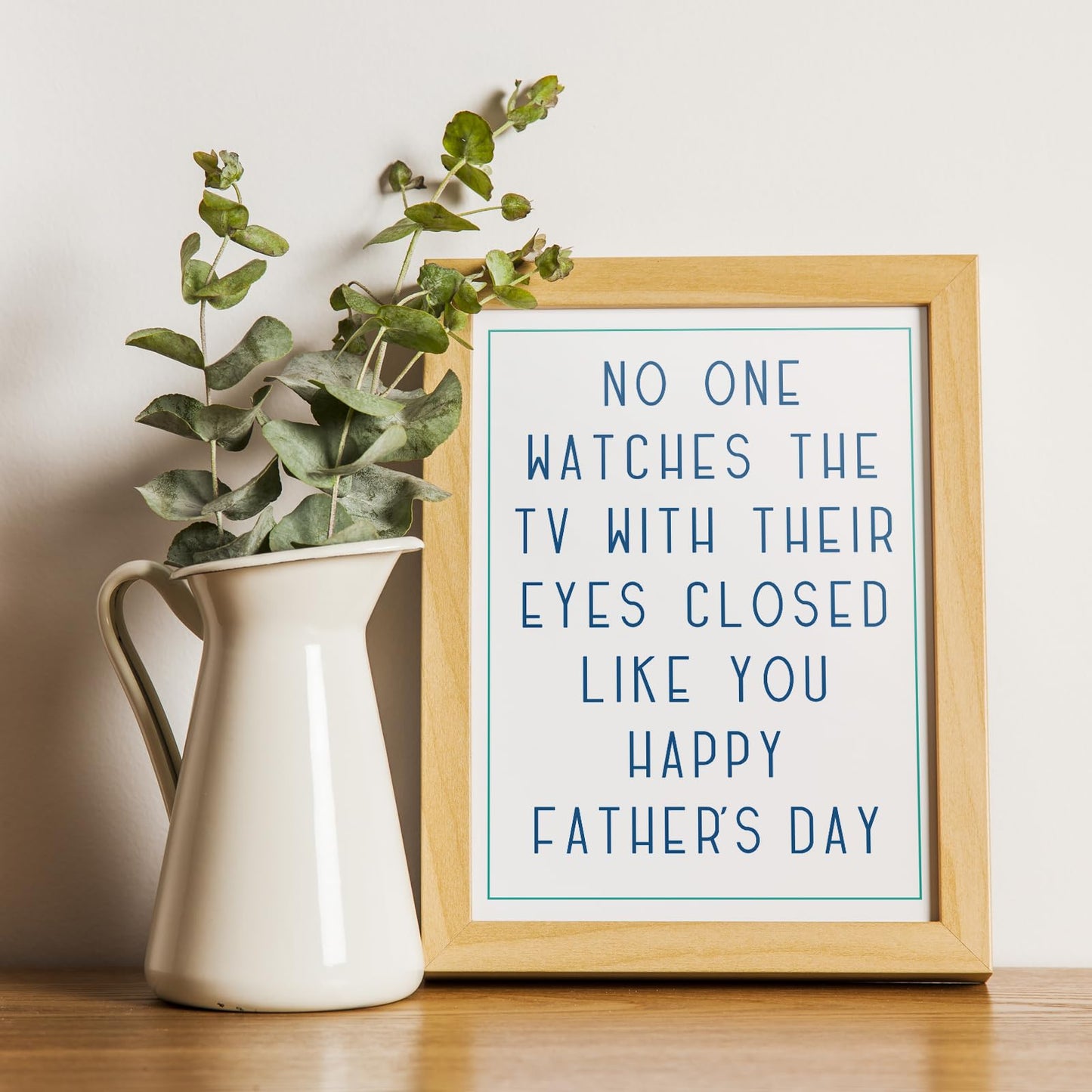 HEJOYN Fathers Day Card Gifts from Daughter Son Wife,Father's Day Card for Dad Grandpa Stepdad Husband,Cute Watches TV with Eyes Closed Cards, TV Joke Father's Day Cards