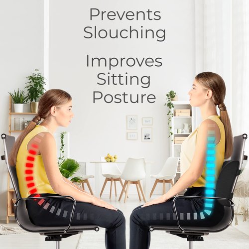 Everlasting Comfort Lumbar Support & Wheelchair Seat Cushion Bundle - Ultimate Comfort - Mobility Scooter Accessories for Adults & Seniors - Back, Hip, Tailbone, Pressure Sore and Ulcer Pain Relief