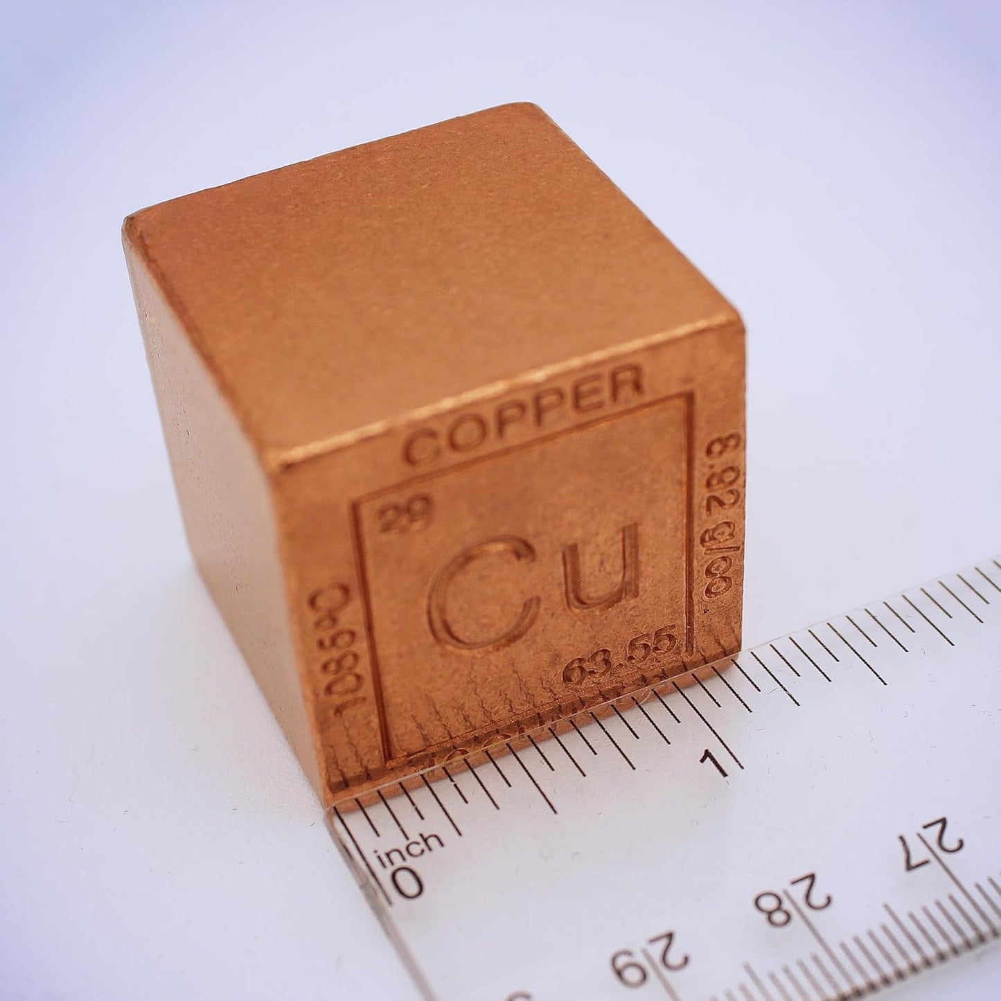 1 lb Copper Bar (Flat Style) .999 Pure Bullion with Periodic Table Element Design (1 Pound) by Mint State Gold