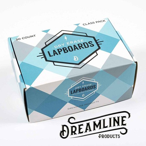 Bundle! Dry Erase Lapboards (30 Pack) + Brown Letter Size Clipboards (30 Pack)