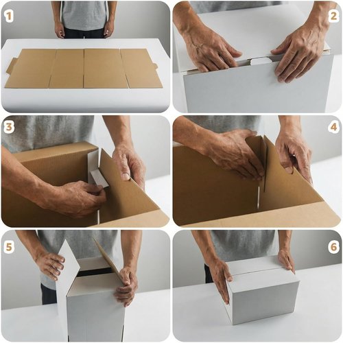 EXYGLO Shipping Boxes - 15 Pack White Corrugated Cardboard for Small Business | 12x10x8 Inches