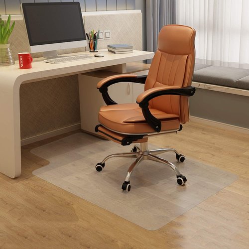 Office Chair Mat - Skiennix 48”x36” Clear Vinyl Floor Protector for Hardwood Floors | Easy Glide Design