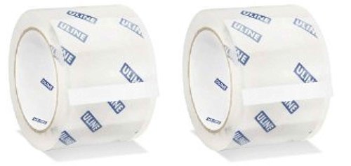 Uline 3" X 110 Yards Clear 2 Mil Quiet Tape - 2 Rolls