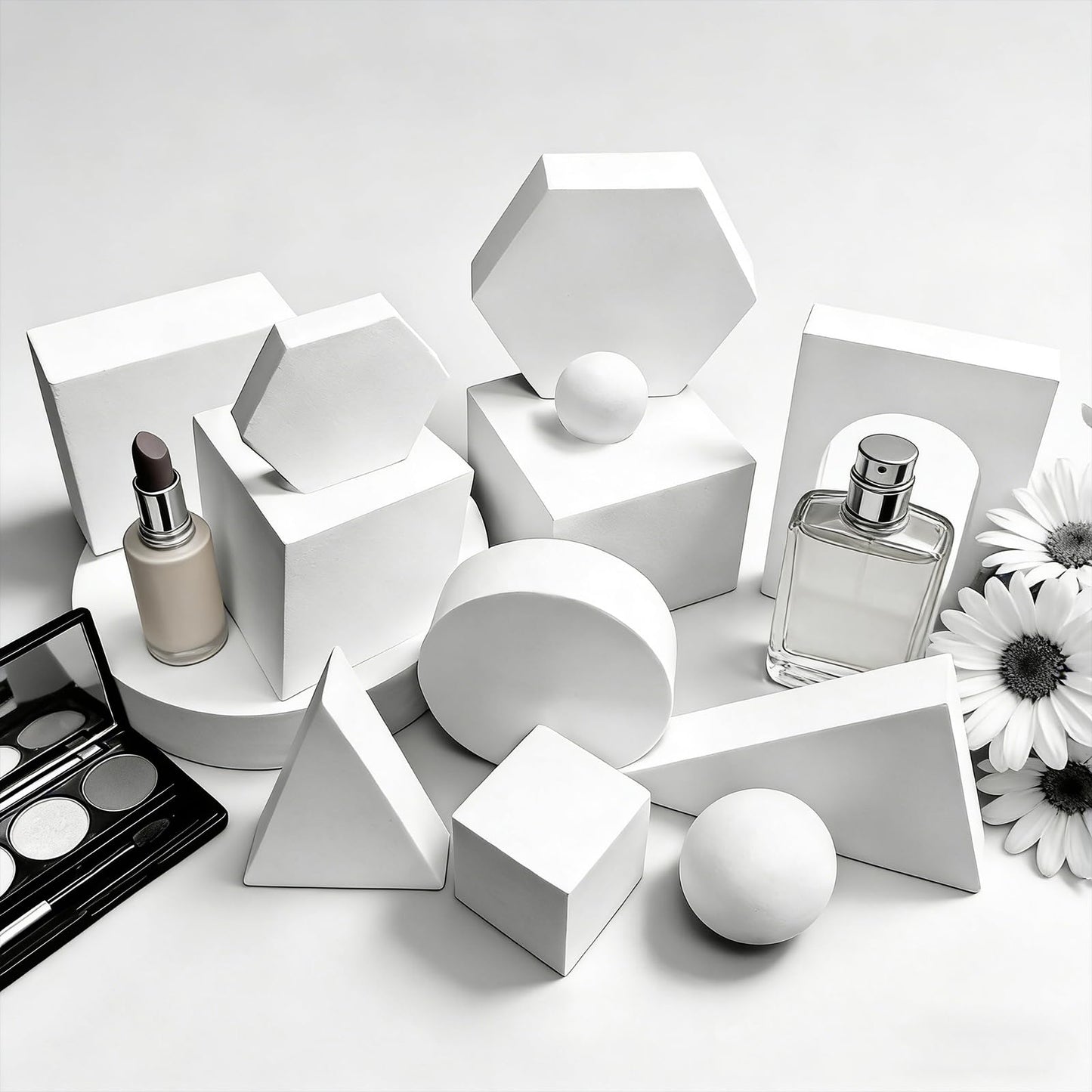 14PCS Product Photography Props: Small Product Photoshoot Props- Hard Foam Photo Props for Jewelry Cosmetics Mini Items Picture