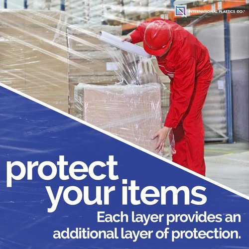 International Plastics Co. 80 Gauge Plastic Stretch Film - 1200ft Clear Cling Wrap for Heavy Duty Packing