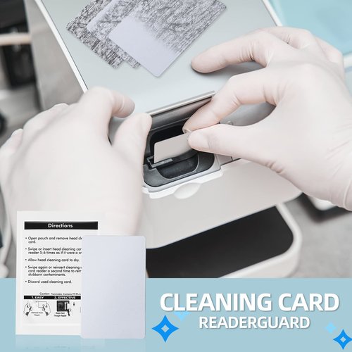 (100pcs) CR80 Cleaning Cards, Dual Side Card Reader Cleaner, POS Swipe Terminal Cleaning Cards CK-CR80 Card chip Cleaner