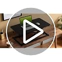 Raathionty Black Height Adjustable Standing Desk Converter 23.6 Inch