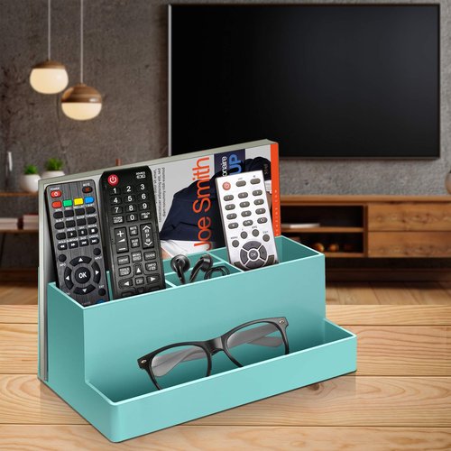 Acrimet Desktop Organizer - Multi Organizer Caddy Holder for Office, Home and School use (Plastic) (Solid Green Color)