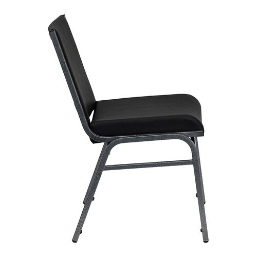Flash Furniture Hercules Series Heavy Duty Stack Chair, Set of 1, Black Vinyl