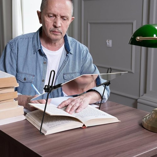 Skiennix 3X Desktop Reading Magnifier - Full Page Magnifying Glass for Low Vision & Seniors | Ideal for Books, Small Print & Documents