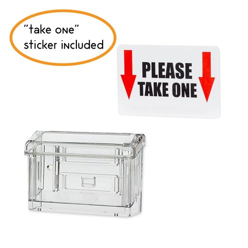 SOURCE ONE Premium Outdoor Business Card Holder Peel and Stick Clear Unbreakable Take One Sticker Included