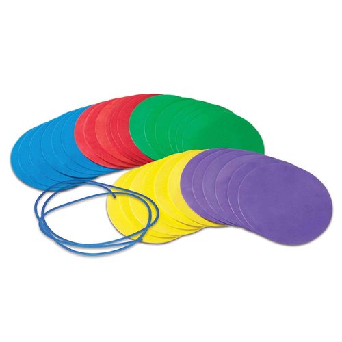 Learning Resources Social Distancing Discs, Social Distance Classroom Supplies, Distance Sit Spots for Classroom, Distance Circles, Set of 30, Ages 3+, Multi-Color