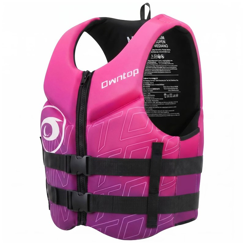 Owntop Swim Vest Adult Water Sport Vest Neoprene Floaties for Swimming, Boating, Kayaking, Fishing | Adjustable Zipper Dual Buckle Foldable Kayak Vest Jacket