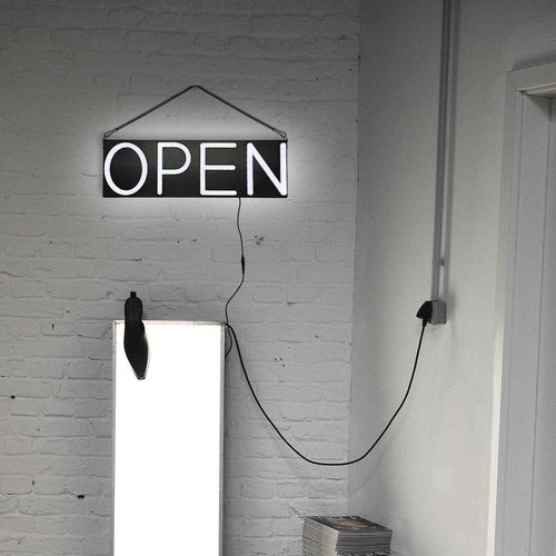 Open Signs for Business,Neon Open Sign Led,20x7 inch with Remote Control,Bright Light Up Sign,Window Door Wall Mounted Bar Coffee Salon Store,12V/2A Horizontal White H