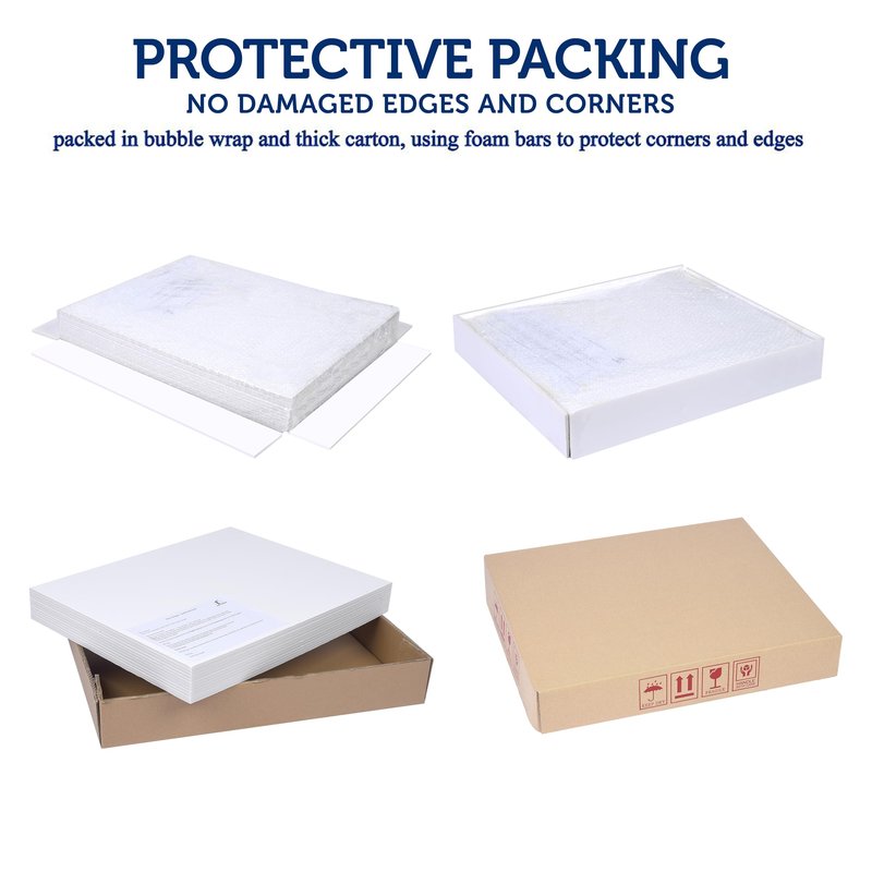 Foam Board 24 x 24 x 3/16" (5mm) - 12 Pack - White Poster Board, Acid Free, Double Sided, Rigid, Sign Board Foamboard for Mounting, Crafts, Paintings Prints, Art, Display, Presentation and Projects