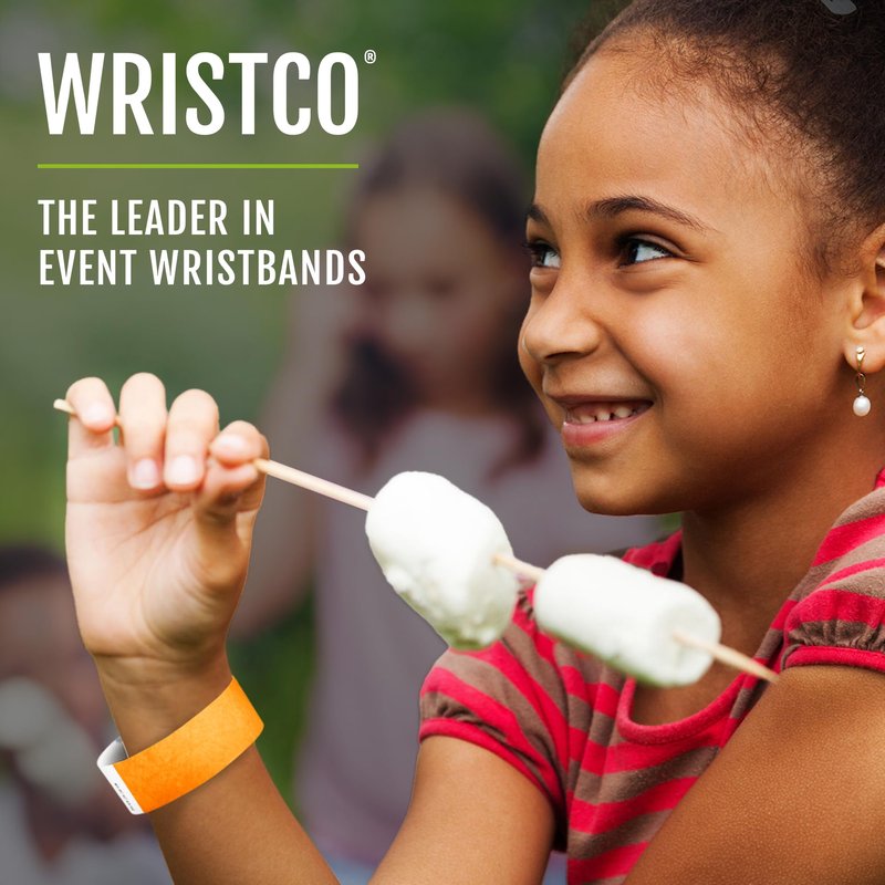 500 WristCo Neon Red Tyvek Wristbands for Events - Tamper-Proof Design & Fluorescent Color Prevent Reuse Premium-Grade Bracelets for Hospital & Medical ID, Party & VIP Identification