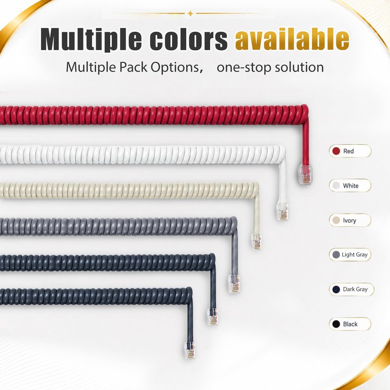 Comtrue Phone Cords for Landline, 2-Pack, Telephone Handset Cords