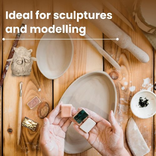 Old Potters Premium Air Dry Clay - All-Natural White Modeling Clay for Beginners & Advanced Sculptors | 10 lbs