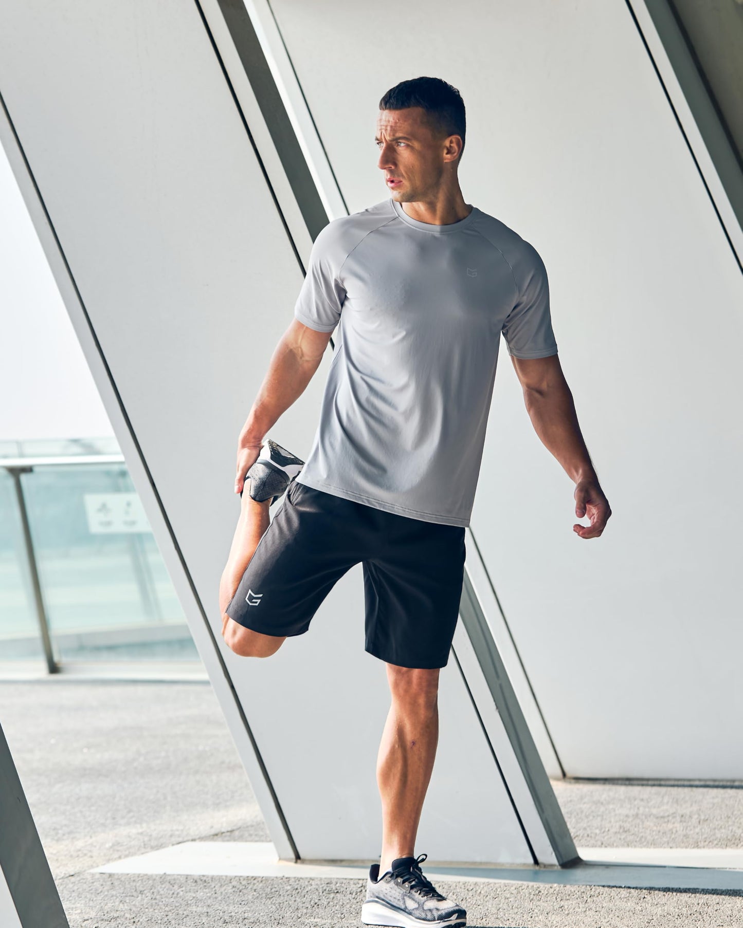 Men's Athletic Running Shorts with Zipper Pockets Quick Dry 7"/ 5"/ 9" Workout Gym Shorts for Basketball Hiking(Black,9XS)