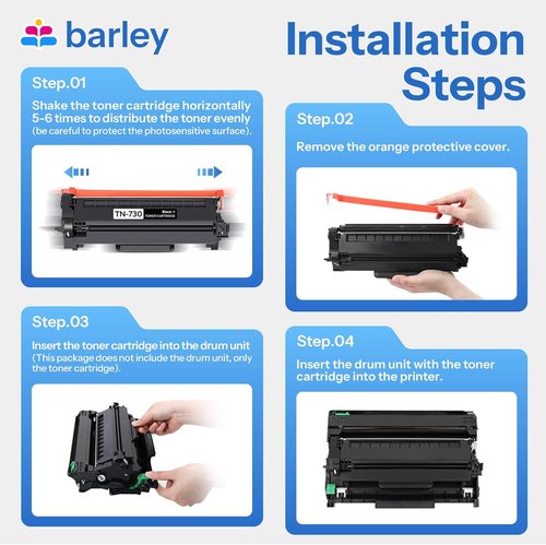 Brother TN730 Toner Cartridge - High-Quality Black Replacement for DCP-L2550DW & MFC-L2750DW | 2-Pack