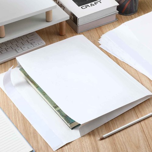 Affrolling 30 Pcs 10 x 13 Inch Expandable Envelopes Large Mailer Tear Resistant Envelopes Waterproof Booklet Expansion Mailer for Home Office Business Storage Organizing, Photos, Documents