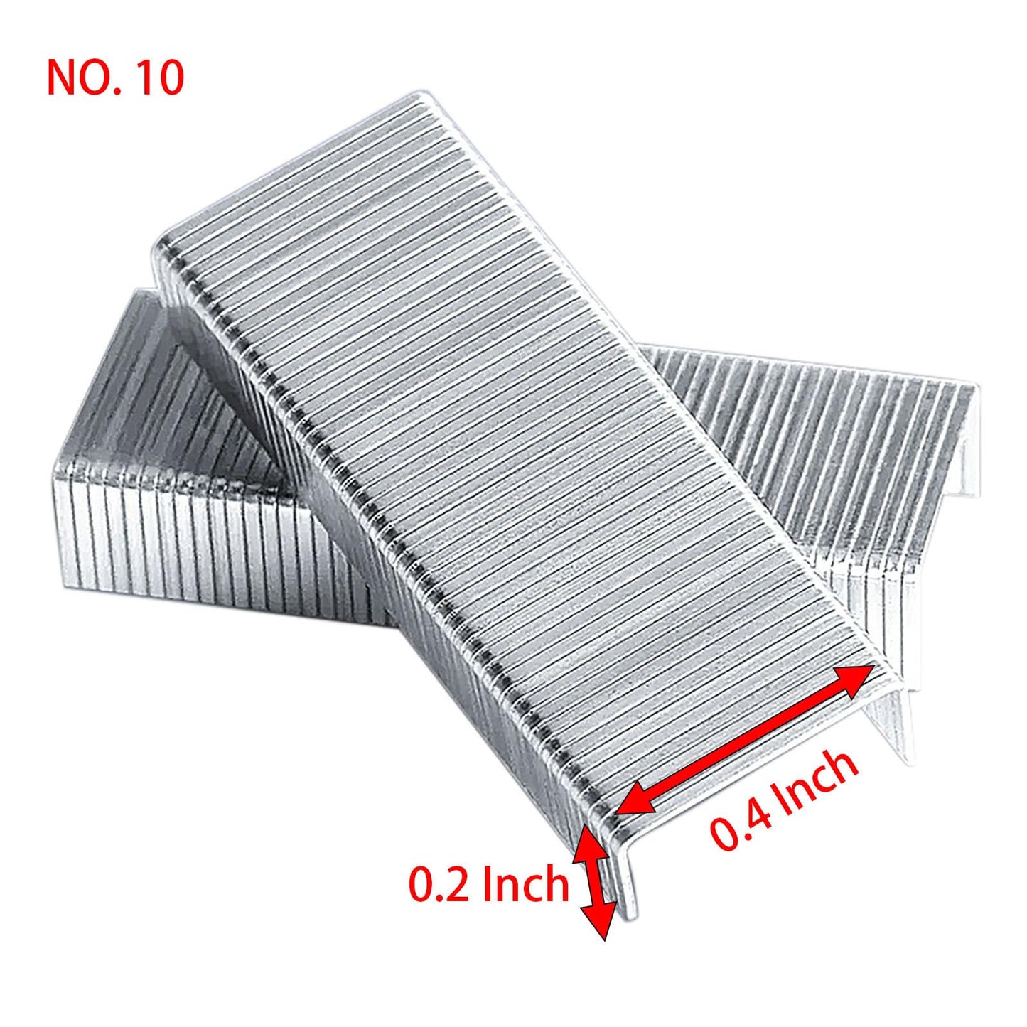 10000 Pcs 10# Mini Staples, 0.4 Inch x 0.2 Inch Stainless Steel Staples for Small Desk Top Stapler for Office and Home (10000, 10#)