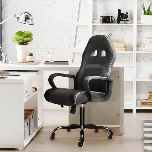 Frassie 28 Inch Office Chair Metal Base Replacement Heavy Duty Computer Chair Base Part with 5 Casters 1 Gas Lift Cylinder (Black)
