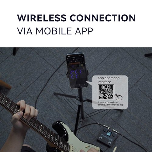 M-VAVE Guitar Pedal Reverb Sampling Studio Multi Effects 80 Editable Preset ANN Audio Delay Boost Effector Black Box with 6 Effect Modules AMP CAB