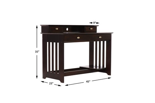 Discovery World Furniture Desk and Hutch and Espresso