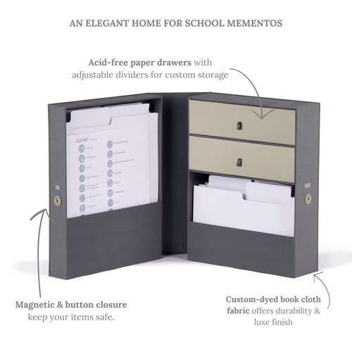 Savor | Life Essentials & Graduate Keepsake Organizer | Keep High School and College Graduation Memorabilia Organized and Safe in One Convenient Home with this Gift for Students and Grads