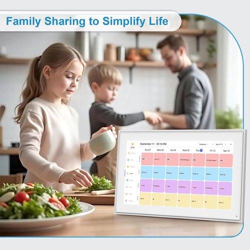 Skiennix 15.6 Inch Digital Calendar Wall Touch Screen | 32GB Smart Family Planner - Mountable Design