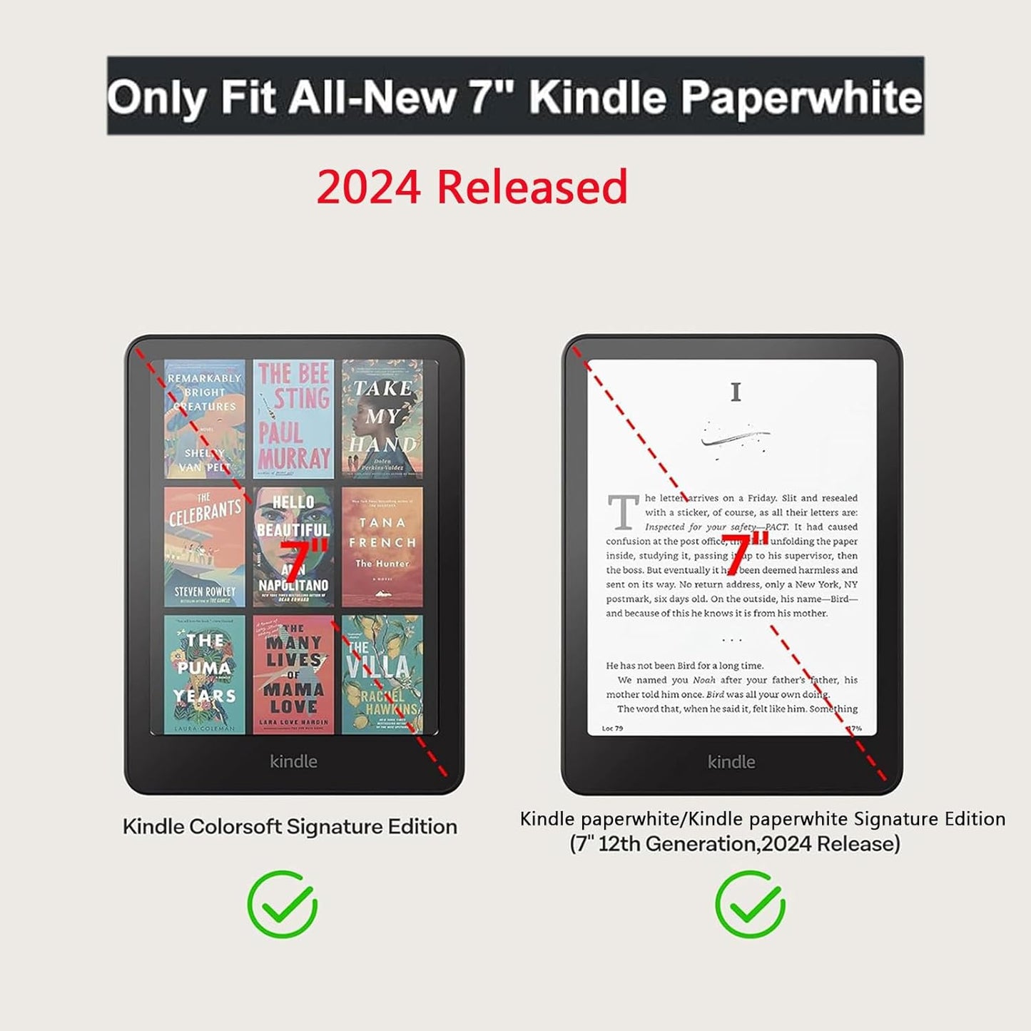 (3 Pack) Anti-Glare Matte Screen Protector for Kindle Paperwhite & Kindle Paperwhite Signature Edition 7-inch (12th Generation - 2024 release),Kindle Colorsoft Signature Edition 2024 Release, High Clarity,PET Film
