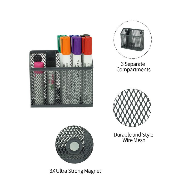 Neudeco Locker Accessories and Decor Kit, Pack of 4, Grey