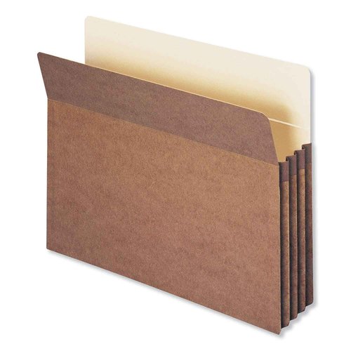 Smead File Pocket, 3-1/2-Inch Expanded, Straight Cut, Letter, 50 per Box, Redrope (SMD73805)