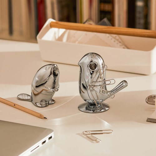 Alessi "Chip Magnetic Paper Clip Holder in Chrome Plated Zamak