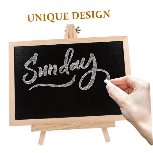 Holibanna Standing Chalkboard Sign with Wood Base Versatile Message Board for Home Bar and Events Easy to Clean Lightweight for Displaying Menus Prices and Daily