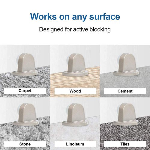 CG PLUS Floor Door Stopper with Rubber pad 2pack, Circle Shaped Door Stopper, Protecting Wall (2.7inch x 15pack, Satin Nickel)