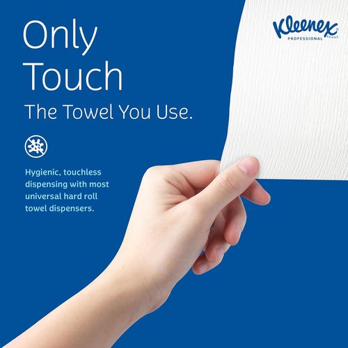 Kleenex® Hard Roll Paper Towels - Premium Absorbency Pockets™ | 1.75" Core, 600' Per Roll, 6 Rolls Per Case