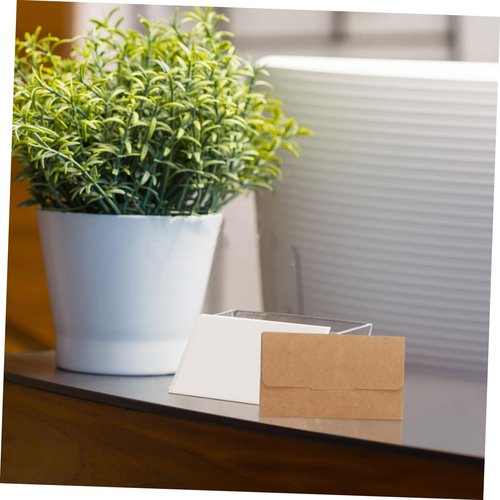 TEHAUX 30Pcs Kraft Paper Business Card Holder Box, Multi-Functional Card Storage Organizer for Desk, Membership, and More