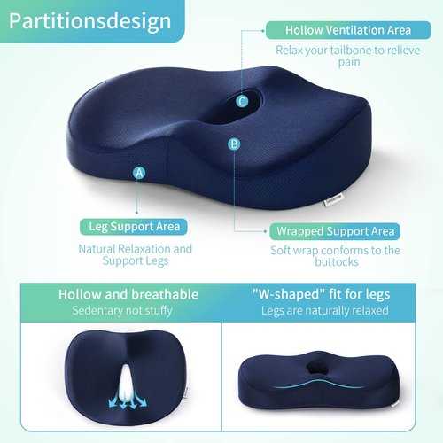 Back Cushions & Seat Cushions for Chair Car Seat Back Memory Foam Seat Cushion Back Chair Pillow Hemorrhoid Pillow Back&butt Rest Pillow Back Cushion for Back Pain Seat Cushion for Tailbone Pain