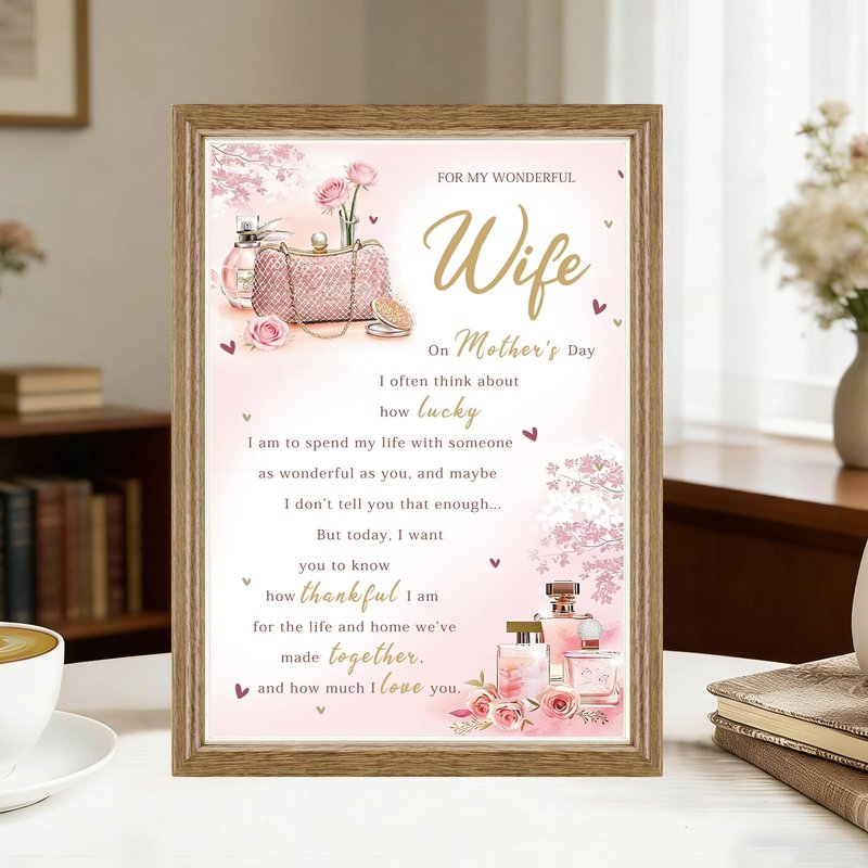 gerdiny Mother's Day Card Gifts for Wife, Mothers Day Gifts from Husband, Wife Mothers Day Card