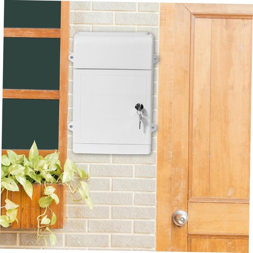 Uonlytech Lockable Wall Mount Mailbox for Outdoor Use Weatherproof Suggestion Box with Lock for Letters Complaints and Donations for Offices and Communities