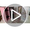 Mini Locker with Lock & Keys, Stickers, Metal Small for Desktop,
