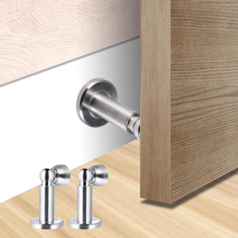 TOPTAKE Door Stoppers – Heavy Duty Magnetic Door Stopper for Wall & Bottom of Door – Premium Adjustable Door Stop with Heavy-Duty Windproof Design, Constructed with SUS304 (Stainless Steel-1PCS)