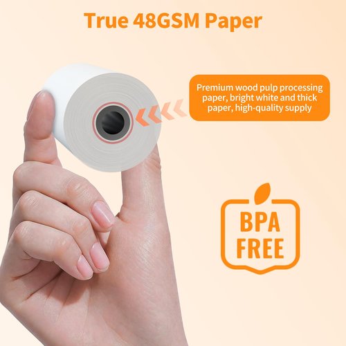 PAPRMA 2 1/4'' x 50' Thermal Receipt Paper 50 Rolls, 2.25x50ft Receipt Roll Cash Register Paper - For Credit Card Machine POS Terminal Clover Mini Verifone