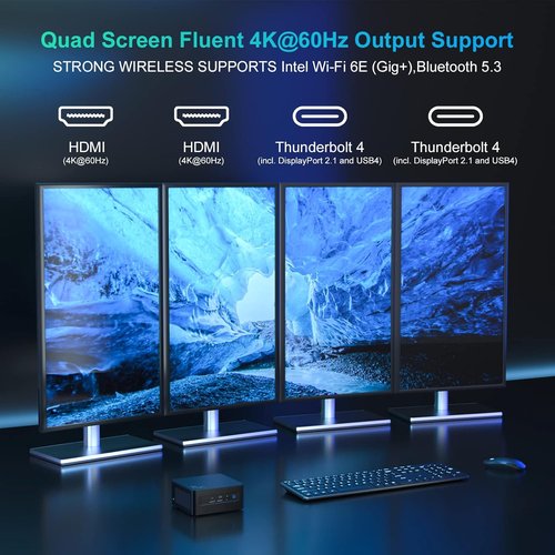 Intel NUC 13 Pro Mini PC - Core i5-1340P, 16GB RAM, 512GB SSD | 8K/4K Display, WiFi 6E, Windows 11 Pro