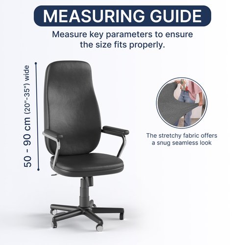 PAULATO BY GA.I.CO. Office & Gaming Chair Cover - Stretch Computer Desk Chair Cover with Zipper - Soft Fabric Slipcovers - Durable Chair Slip Cover - Microfibra Collection - Cream (Office Chairs)